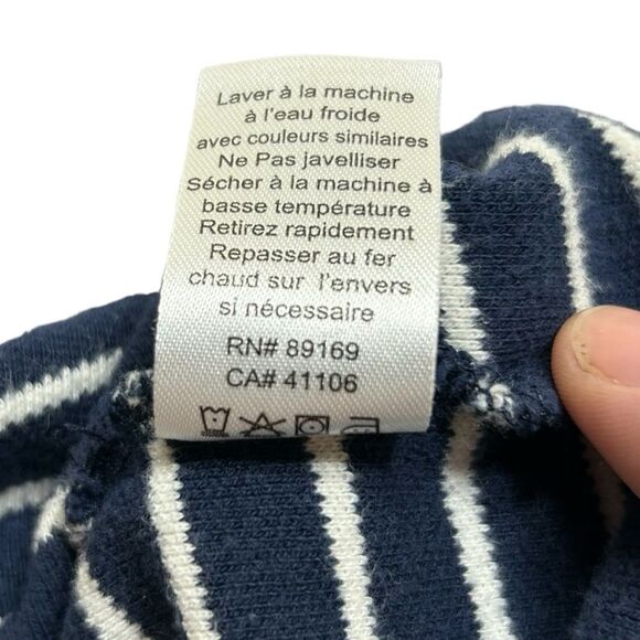 ATM Anthony Thomas Melillo Navy Stripe Shift Mini Shirt Dress Size Small - Picture 6 of 6